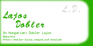 lajos dobler business card